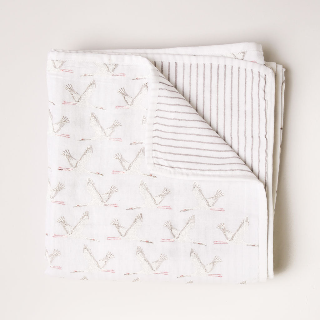 Blanket - Birds in Flight - White - Blanket - Rowan Essentials - Rowan Essentials