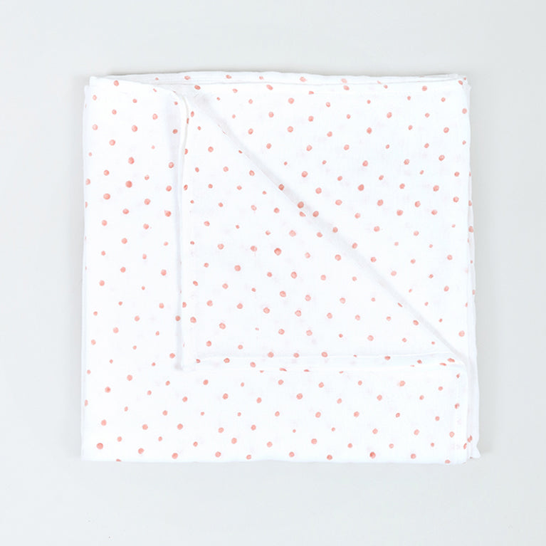 Muslin Swaddle Pink Dots - Swaddle - Rowan Essentials - Rowan Essentials