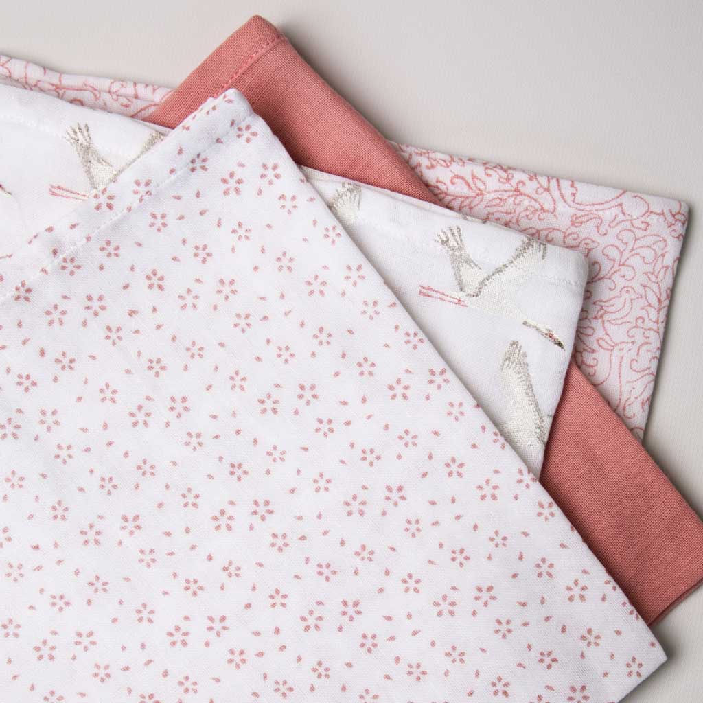 Muslin Swaddle Peony Pink - Swaddle - Rowan Essentials - Rowan Essentials